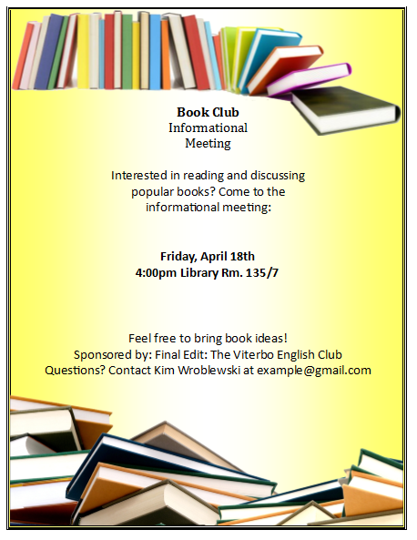 Book Club Flyer Template